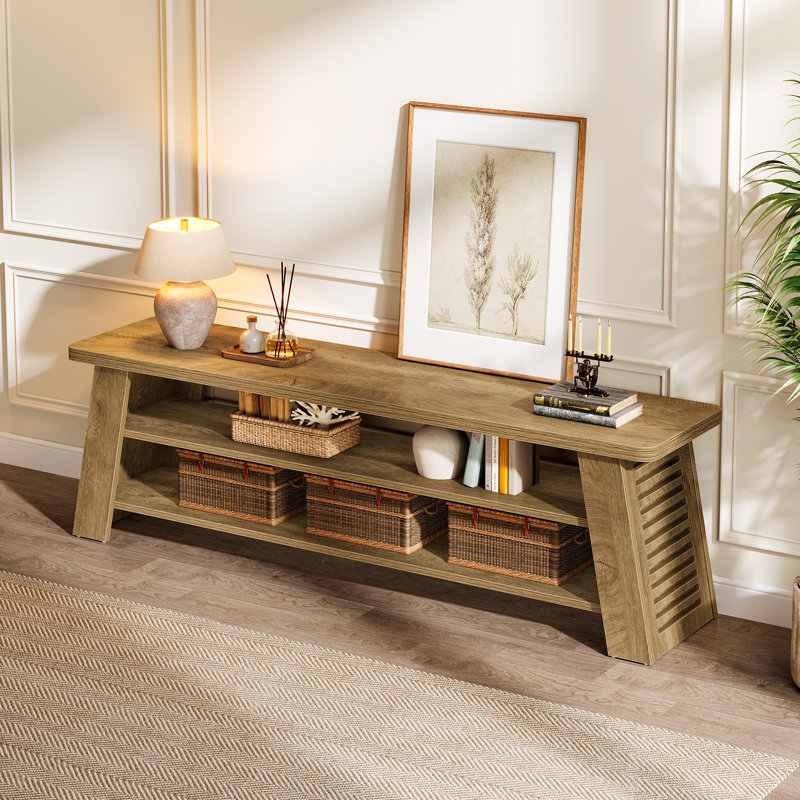 3-Tier TV Stand with Storage Shelves
