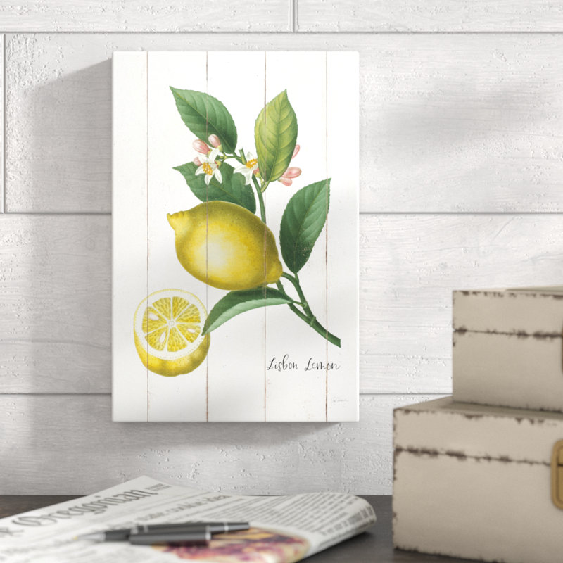 Cottage Lemon I 1 Piece Wrapped Canvas Wall Art, 30cm H x 20cm W