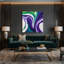Abstrait art fluide sur toile mauve 45-120507374