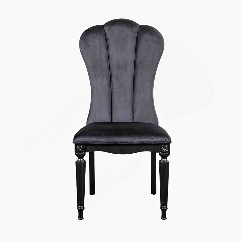 Chaise d'appoint 2Pc, Noir, Noir