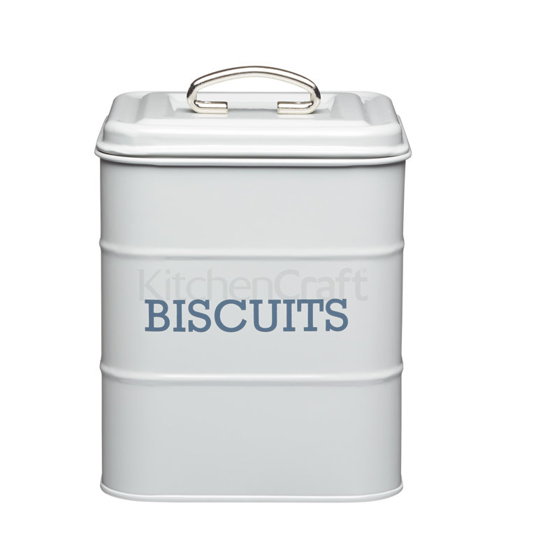 Living Nostalgia Biscuit Storage Tin, Light Grey