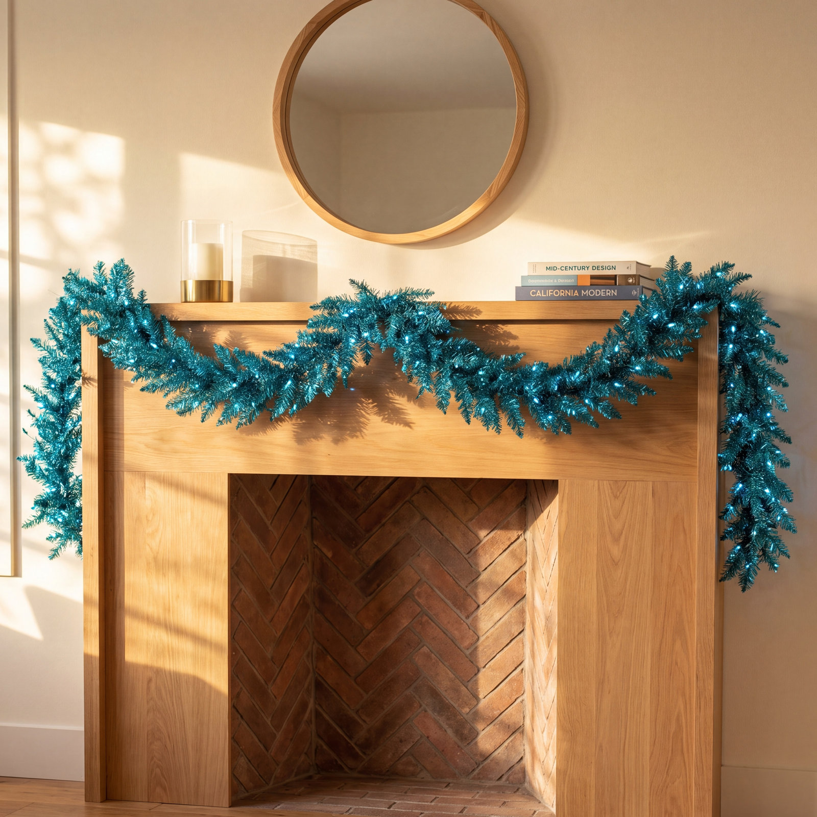 108" Pre-Lit Tinsel Garland