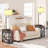 Ermadean 59" End Table Floor Lamp with Hidden USB & Type-C & AC Outlets-1876115479