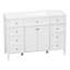 Meuble-lavabo moderne blanc 48 "avec comptoir en composite Victoria, 6 tiroirs et 2 portes Victoria-133597600