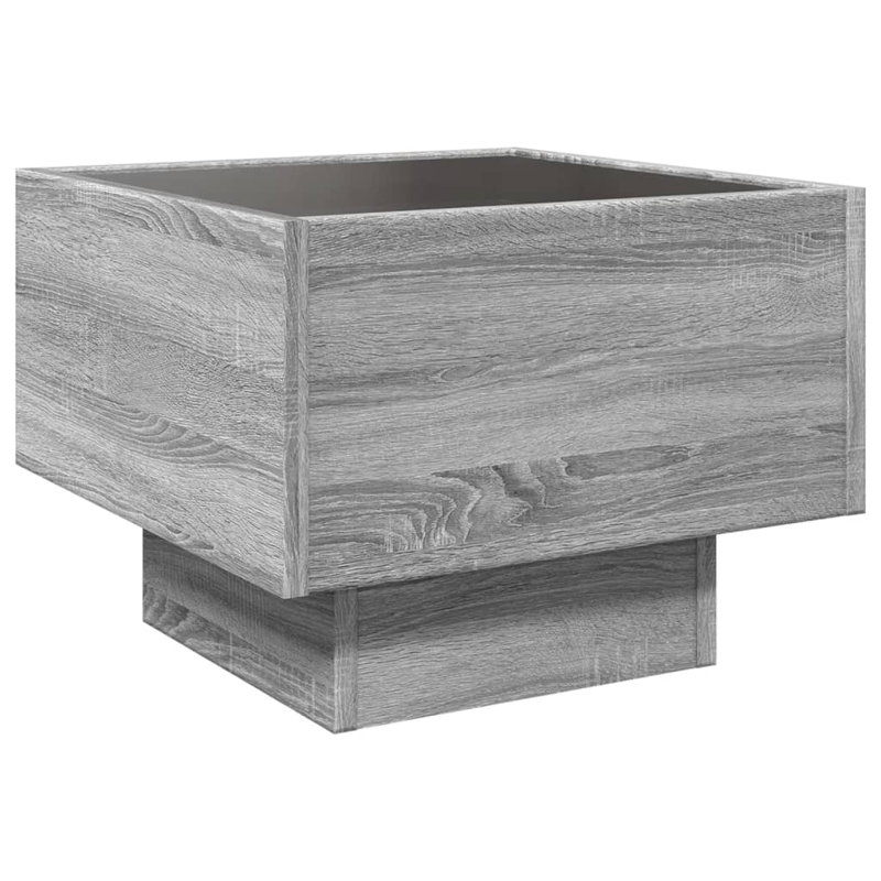 Damaiah Glass Top End Table, Grey Sonoma