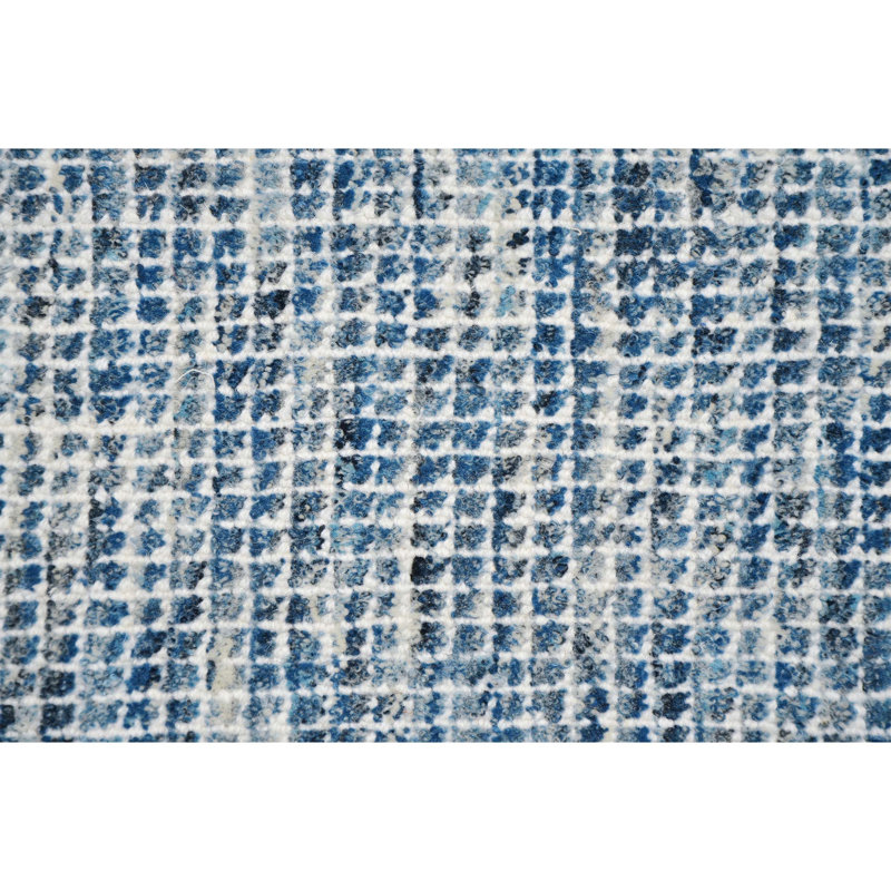 Area Rug in Blue/Gray/Beige, Rectangle 10' x 14'