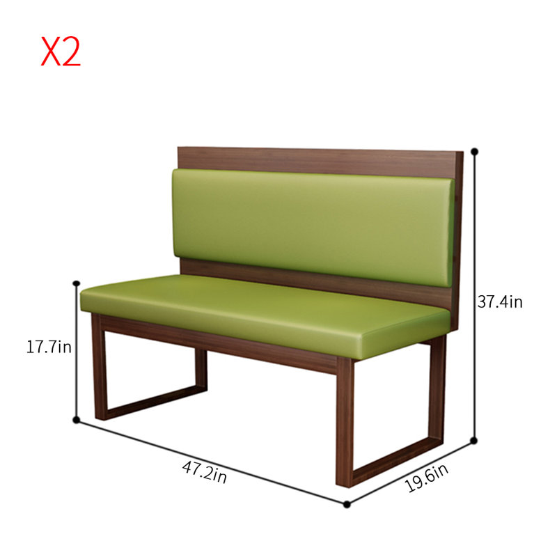 Banc rembourré en similicuir Retro Light Luxury