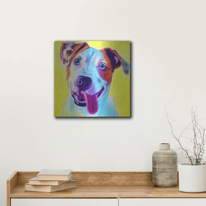 «Pit Bull - Elphaba» par Dawg Painter, H 12 po x l 12 po
