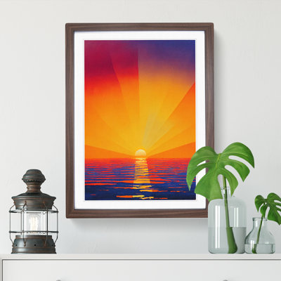 Spectacular Sunset View 1 Piece Single Picture Frame Painting