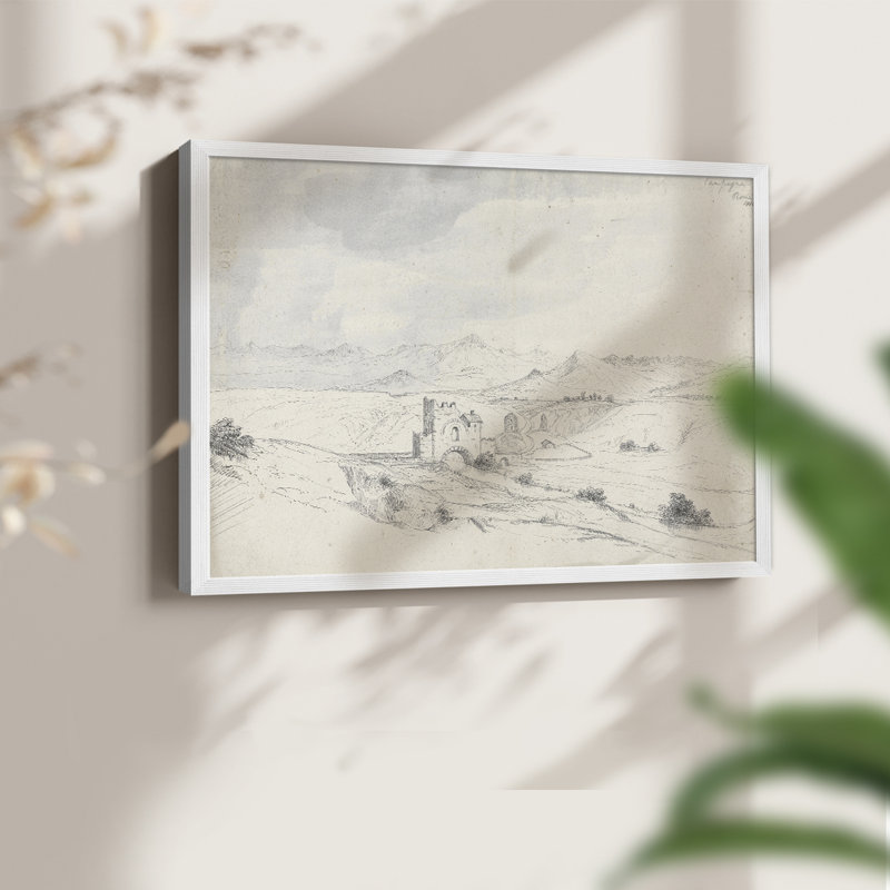 Croquis rétro - XX - reproduction encadrée, H 8 po x l 10 po, Blanc