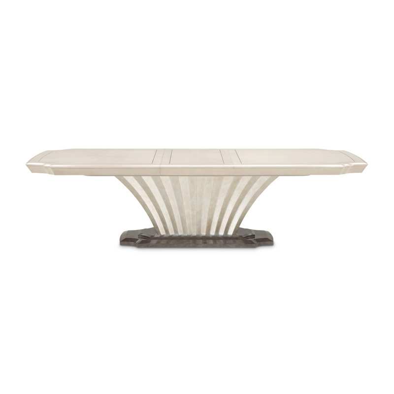 Fantosini Pedestal Dining Table - Silver Mist