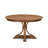 5-Pc Kitchen Table Set Includes a Pedestal Dinner Table and 4 Light Tan Linen Fabric Dining Chairs with Button Tufted- Antique Walnut-782292587-794752263