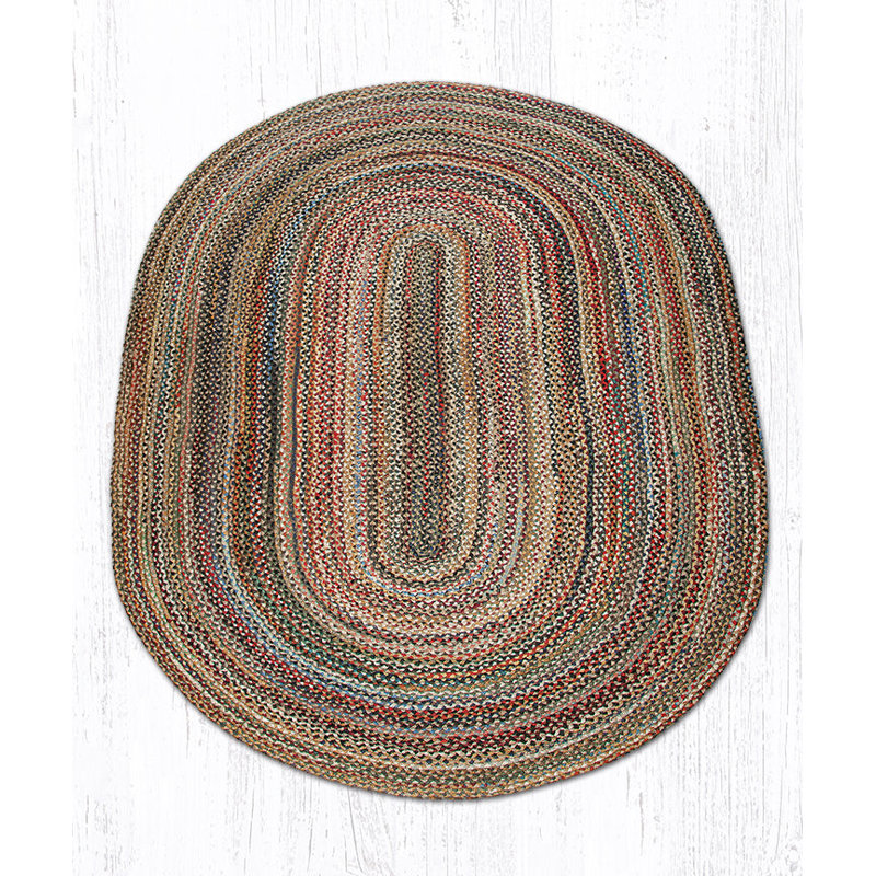  Random Oval Braided Rug 45" H, 27"x45"