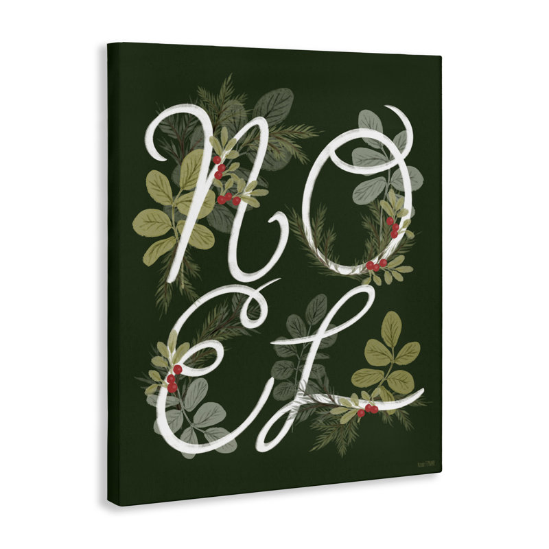 Noël avec toile Modern Botanicals, design par House Fenway, H 20 po x l 16 po