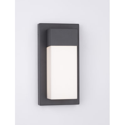 Black Integrated LED Outdoor Armed Sconce