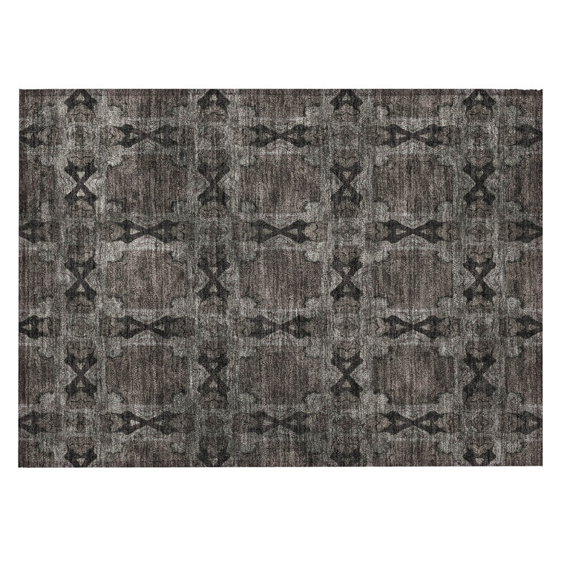 Rectangle Eitaro Area Rug with Non-Slip Backing