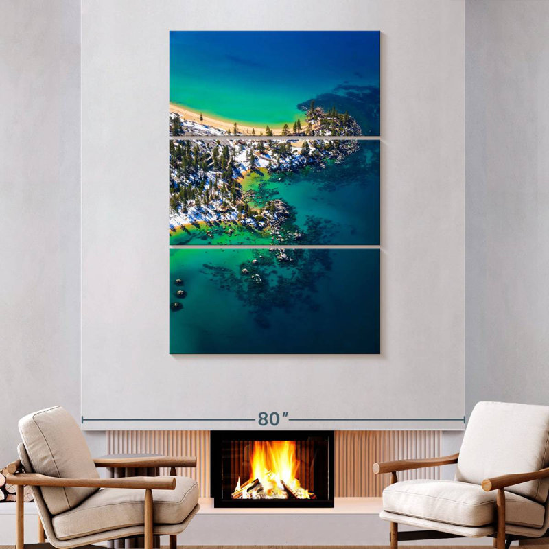 Alvord Lake Tahoe d'en haut, H 74 po x l 48 po