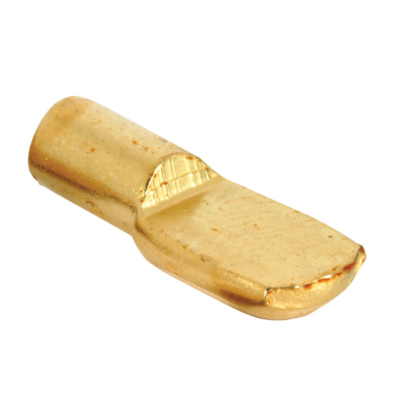 Prime-Line 20 lb. 3/4 in. x 1/4 in. Brass-Plated Steel Shelf Pegs, 4.82" H x 1.88" W x 0.63" D