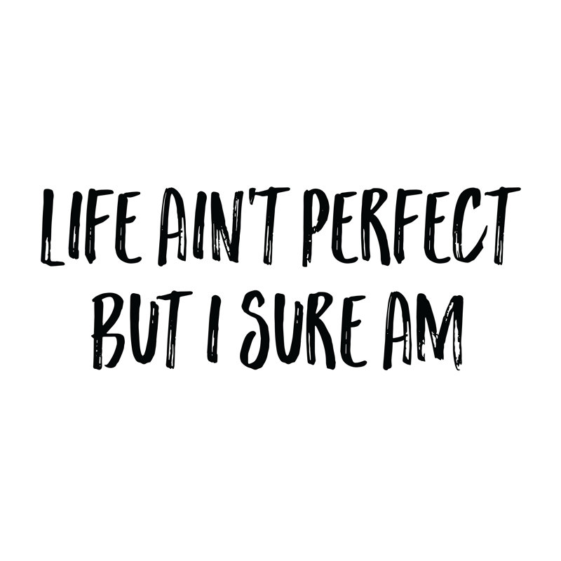 Life Aint Perfect - Wrapped Canvas Print, 30cm H x 30cm W x 3.8cm D