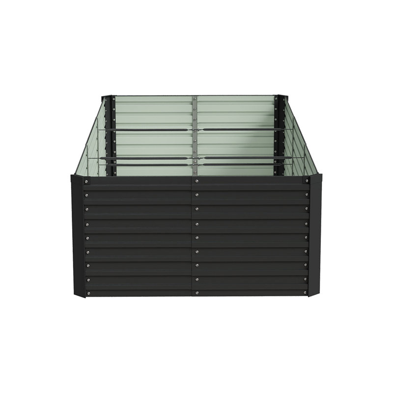 Raised Garden Bed, 60cm H x 240cm W x 120cm D, Black