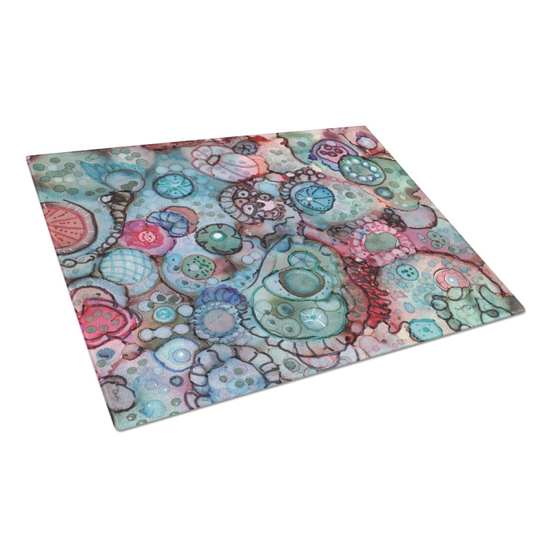 Caroline's Treasures Tempered Glass Abstract Cutting Board