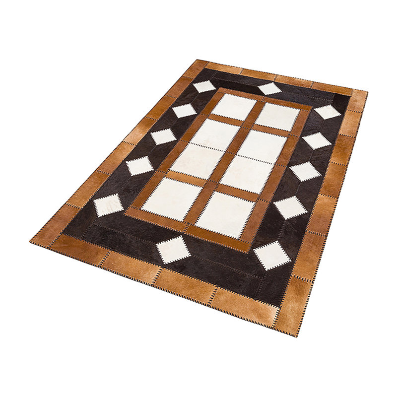 Tapis brun en cuir nouvel âge 3 po x 4 po Window