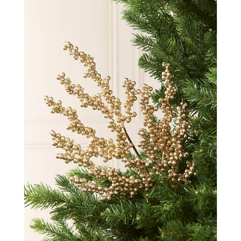 Gold Berry Christmas Tree Pick, 55cm