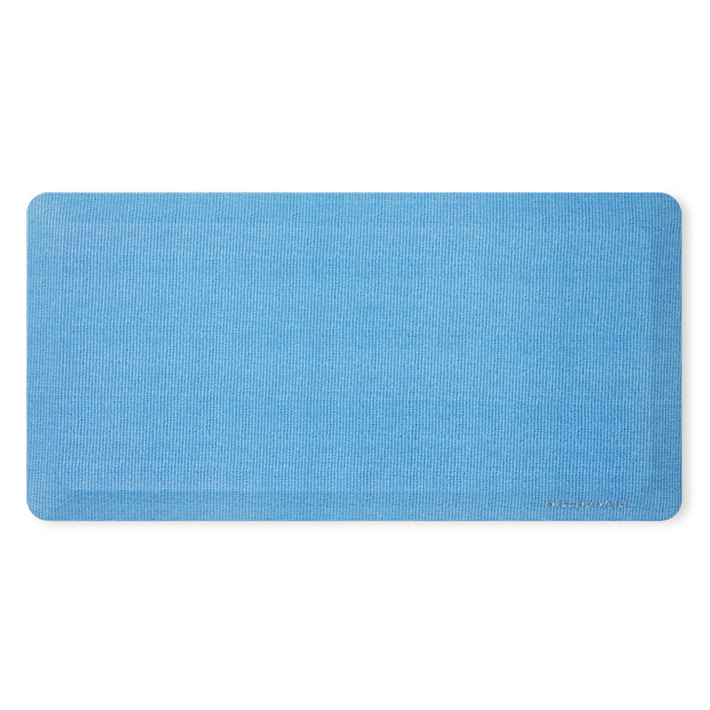 KitchenAid Gourmet Series Kitchen Comfort Gel Mat Solid Basketweave Ink Blue 20"x39", Blue Velvet
