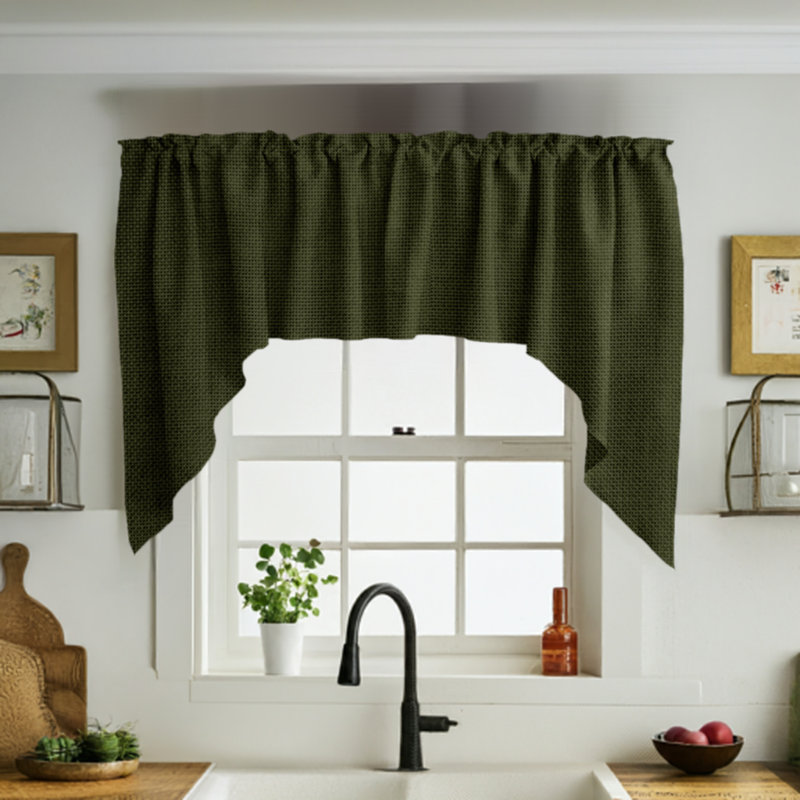 Swag Window Valance, Olive
