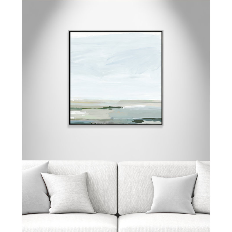 Catrena Pure Stillness - Floater Frame Painting Print on Canvas, Silver, 31.5" H x 31.5" W