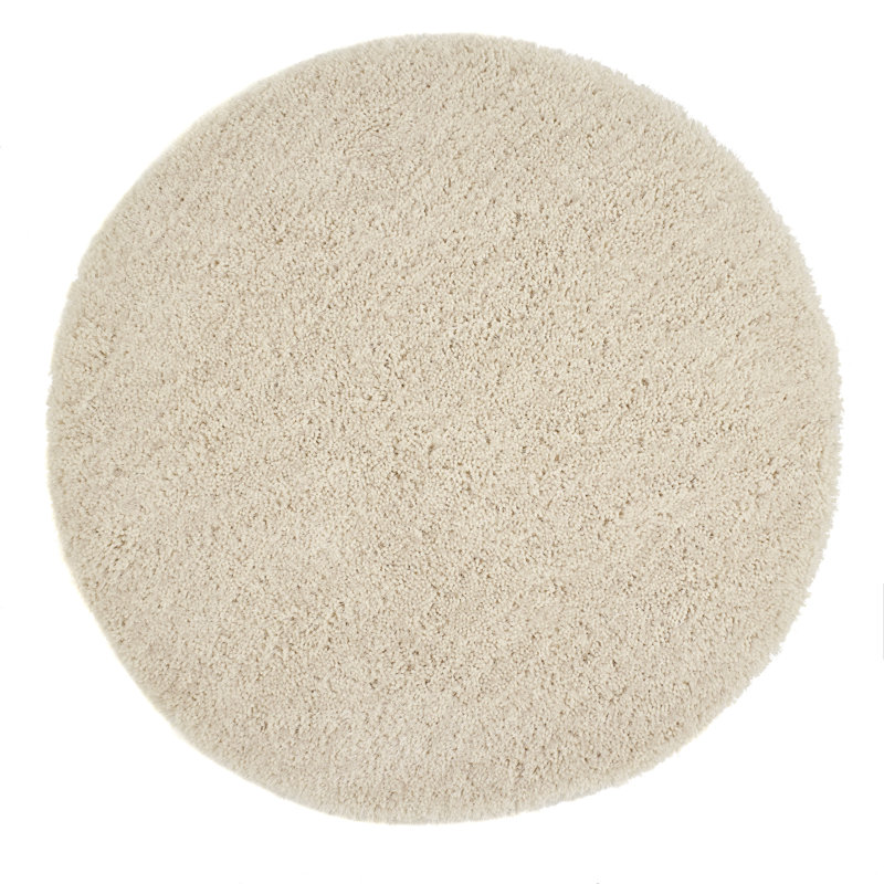 Coopers Cream Shaggy Rug, Round 120cm
