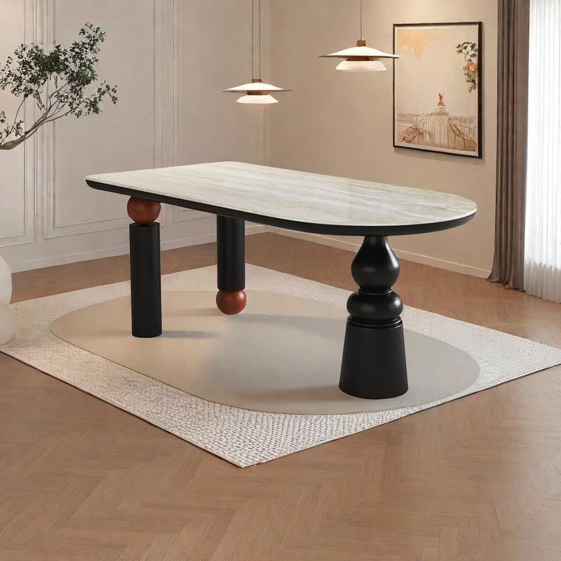 Table de salle à manger Retro Rock, H 29,5 po x L 55,1 po x l 31,5 po