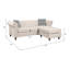 Canapé modulaire réversible en tissu Waldina-118088068