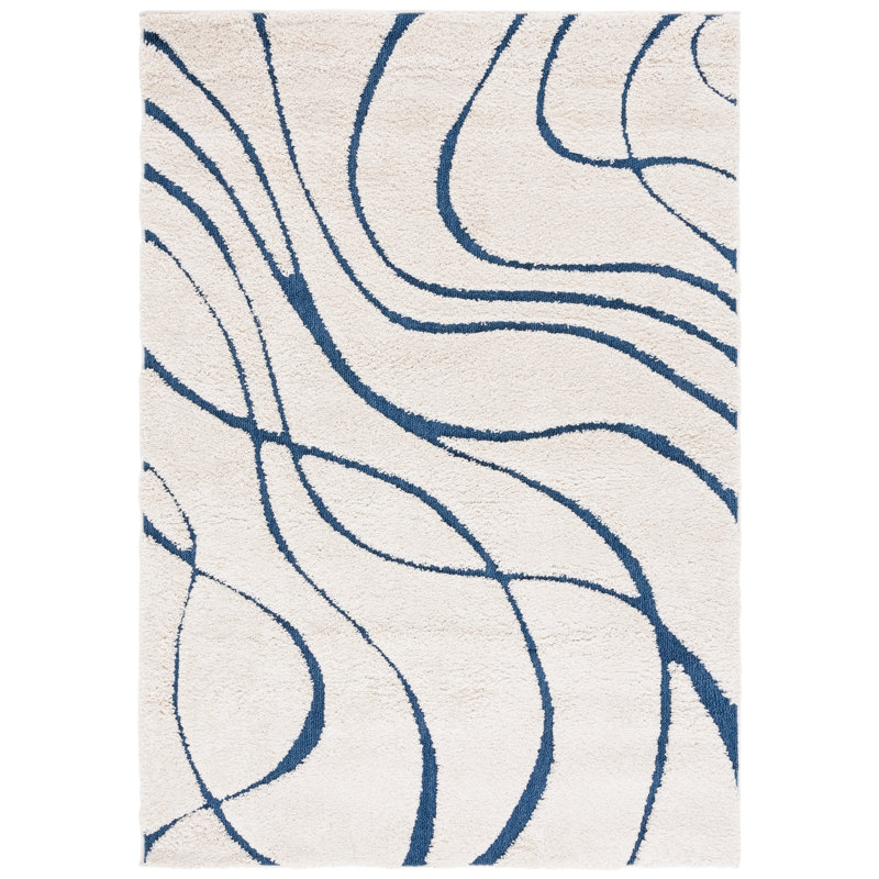 Tanysha Geometric Shag Area Rug, Rectangle 183 X 244