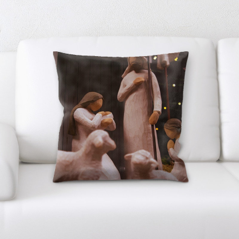 Microsuede Reversible Throw Pillow