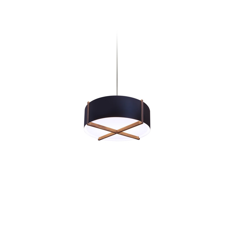 Plura 4 - Light LED Pendant, White Washed Oak, Matte Black/Matte White