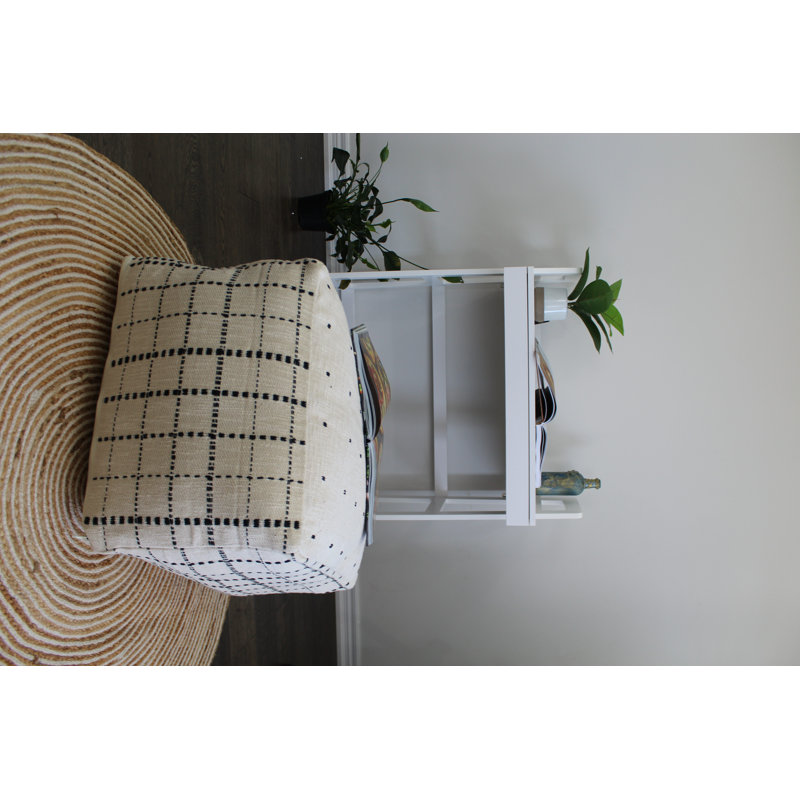 Pouf à motif géométrique