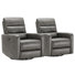 Fauteuil inclinable électrique pivotant en cuir Bela Mila (ensemble de 2)