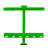 Green Touch Industries Inc Large Steel Hand Tool Rack for Open Trailers, Green