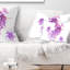 Aquarelle de méduse mauve - coussin imprimé animal