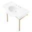 Ceramic Rectangular Console Bathroom Sink with Overflow-68833509