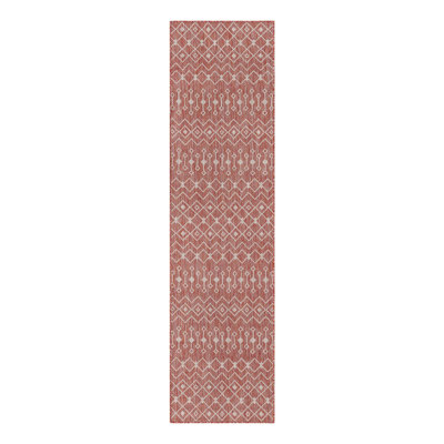 Tapis rouge rouille intérieur / extérieur Julieta