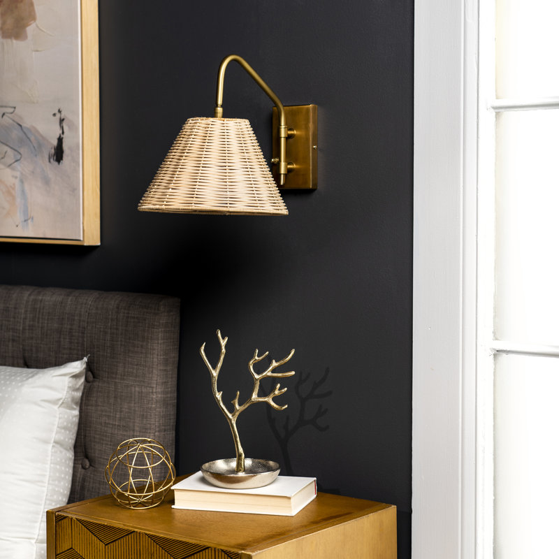 Lampe murale pivotante en laiton 13 po