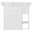 Lit escamotable avec tablettes de rangement intégrées et bureau pour petits espaces et pièces multifonctionnelles-1421948810