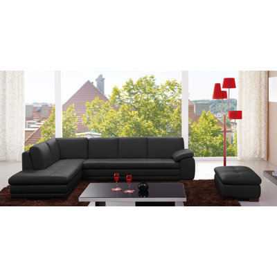 Nottingham 2 - Piece Slipcovered Leather Sectional -  The Classy Home, 498126