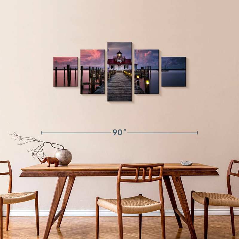 Manteo Lighthouse, 34" H x 74" W