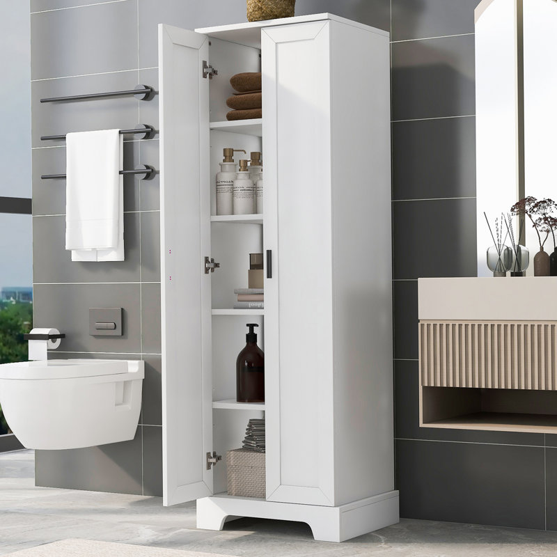 Harriett 71.2'' Freestanding Bathroom Cabinet, White
