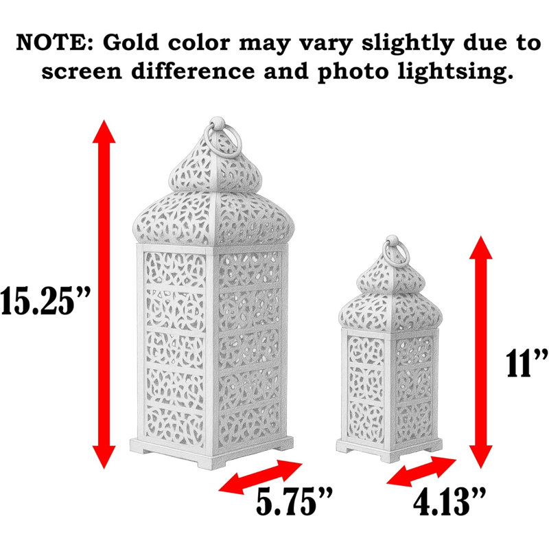 Bougeoirs de lanterne marocaine Golden Temple