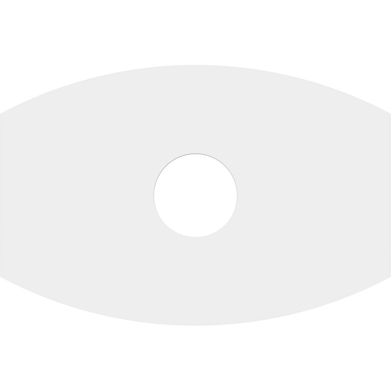 Diamètre intérieur de médaillon contemporain en PVC 3 po Kailey, H 9,375 po x l 14 po x P 1 po