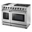 Cuisinière à gaz professionnelle autoportante de 6,7 pi cu 48 po Professional